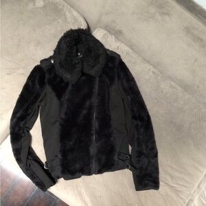 Womens Armani exchange furry jacket size medium